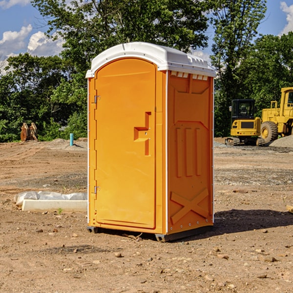 can i customize the exterior of the porta potties with my event logo or branding in George Iowa